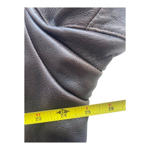 Vtg. Men's Leather Gallery Western Native Boho Lace-up Jacket Brown Beaded Rare - Picture 13 of 15